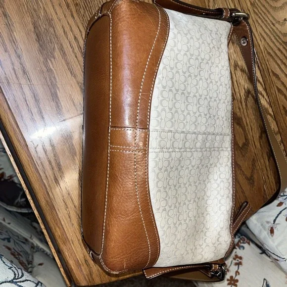 COACH White Sand Mn Signature E/W Sft Duffle 10945 Orig $268 - Picture 16 of 16